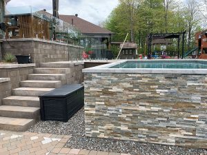 Murets, Piscine, patio et terrasses : Phenix Paysagiste - ( Rive Sud et Rive Nord de Québec )